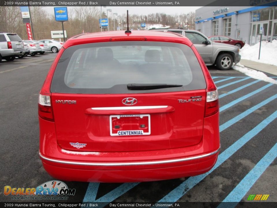 2009 Hyundai Elantra Touring Chilipepper Red / Black Photo #5