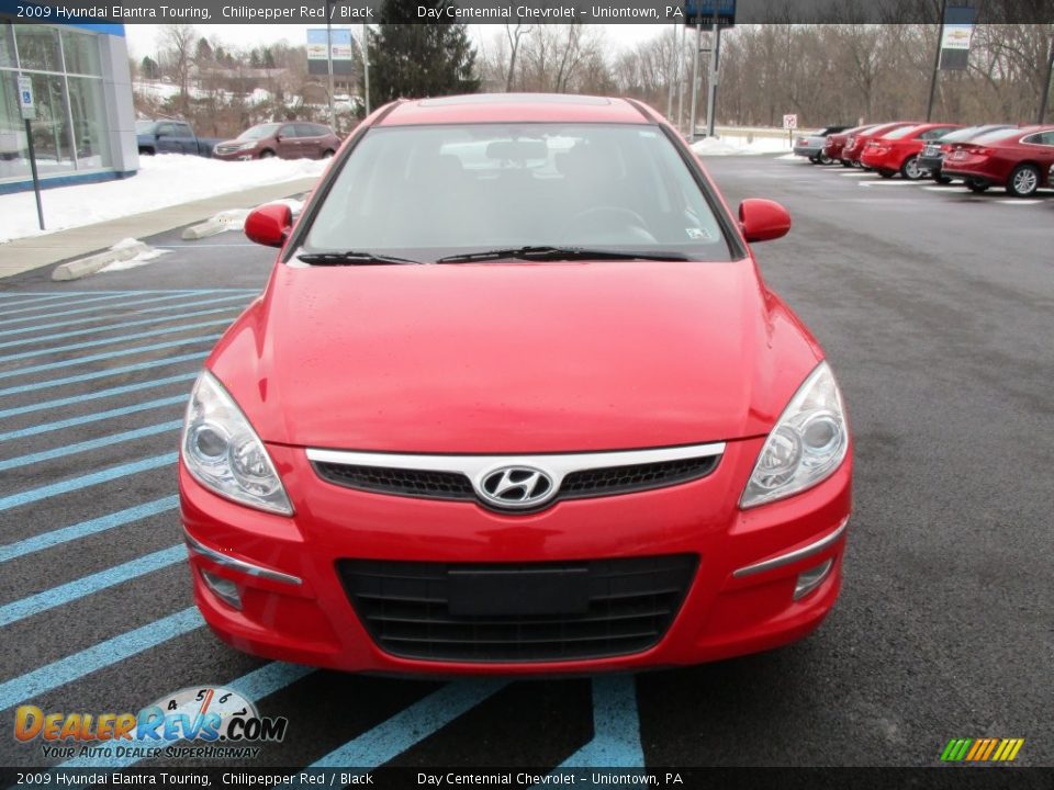 2009 Hyundai Elantra Touring Chilipepper Red / Black Photo #12