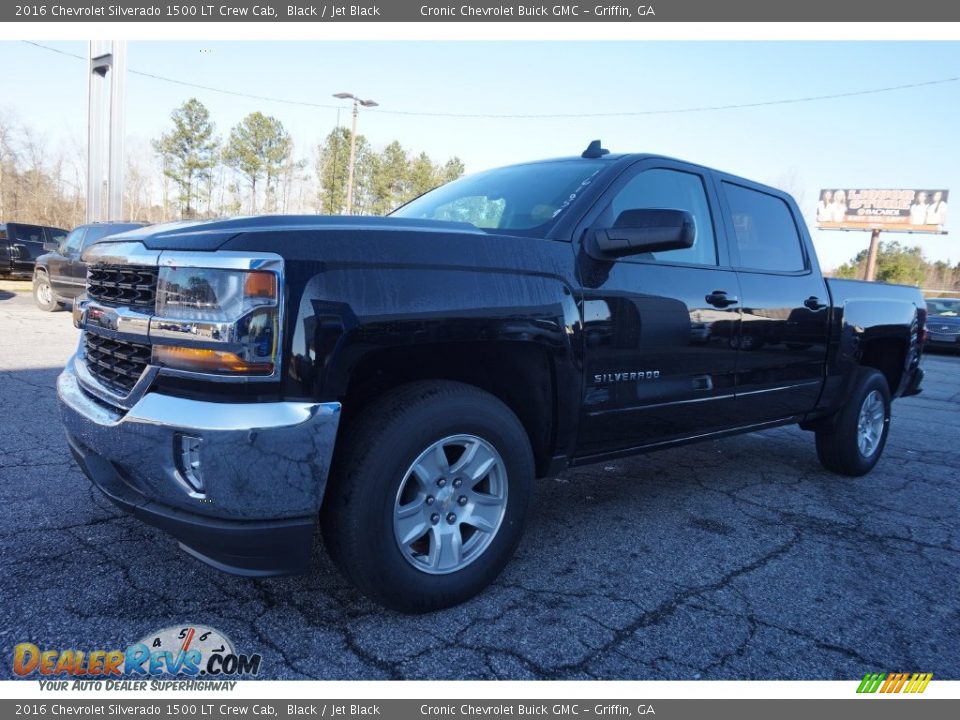 2016 Chevrolet Silverado 1500 LT Crew Cab Black / Jet Black Photo #3
