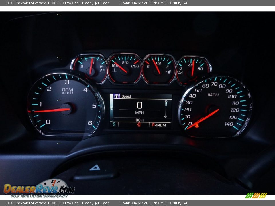 2016 Chevrolet Silverado 1500 LT Crew Cab Black / Jet Black Photo #13