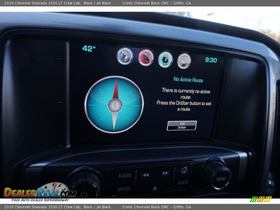 2016 Chevrolet Silverado 1500 LT Crew Cab Black / Jet Black Photo #14