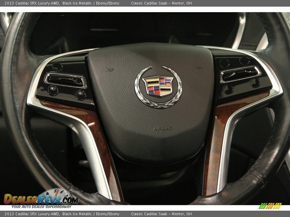 2013 Cadillac SRX Luxury AWD Black Ice Metallic / Ebony/Ebony Photo #7