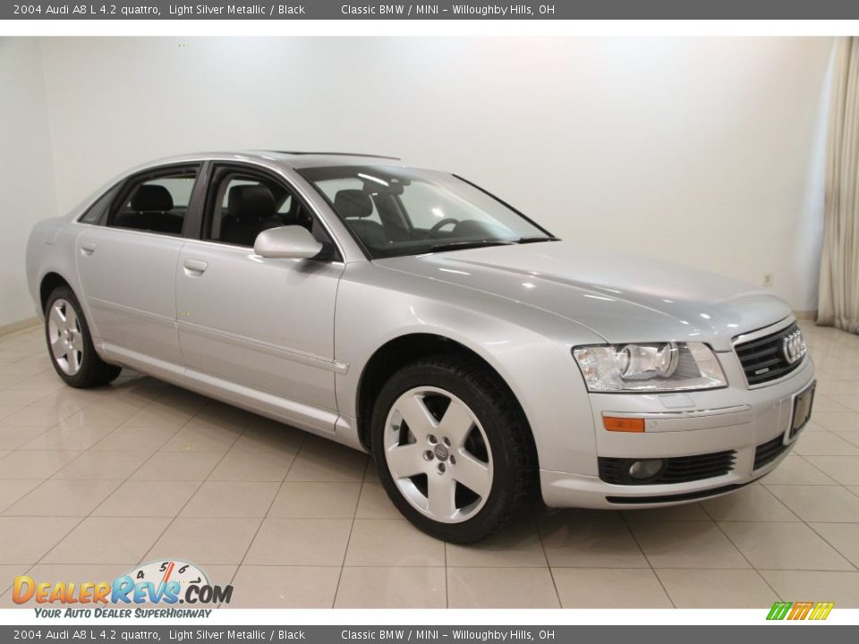 2004 Audi A8 L 4.2 quattro Light Silver Metallic / Black Photo #1
