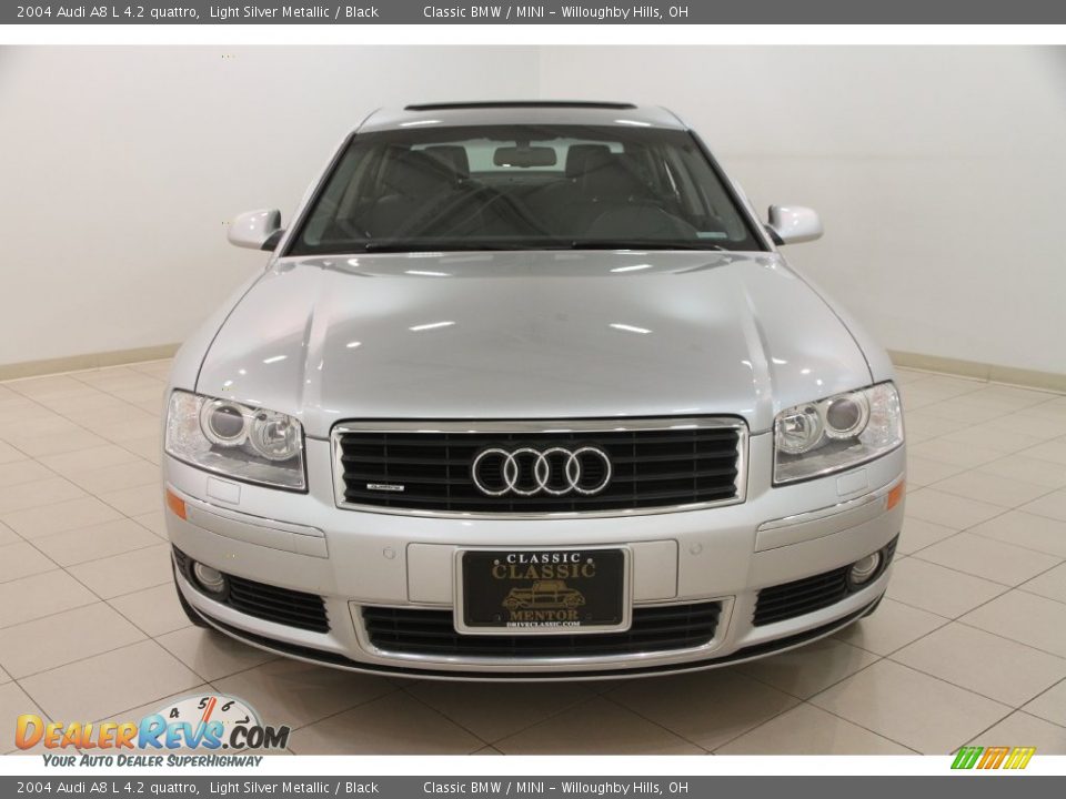 2004 Audi A8 L 4.2 quattro Light Silver Metallic / Black Photo #2
