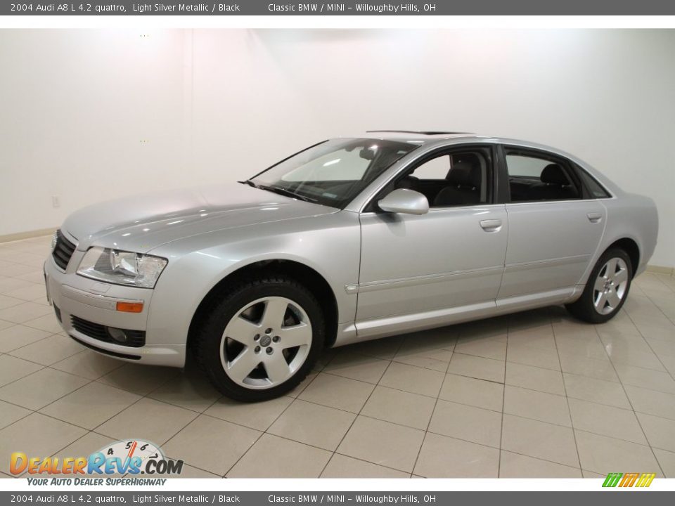 2004 Audi A8 L 4.2 quattro Light Silver Metallic / Black Photo #3