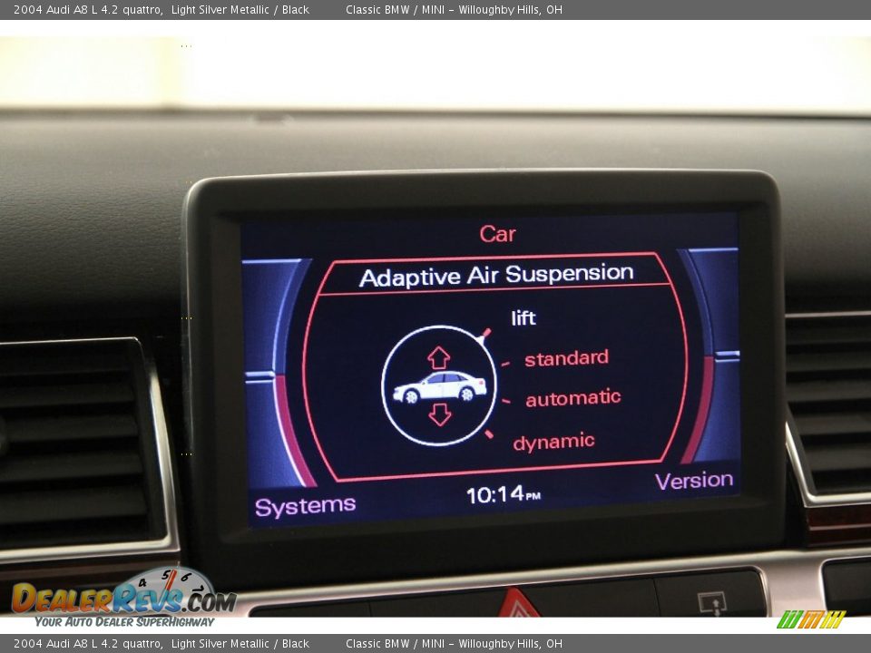 2004 Audi A8 L 4.2 quattro Light Silver Metallic / Black Photo #12