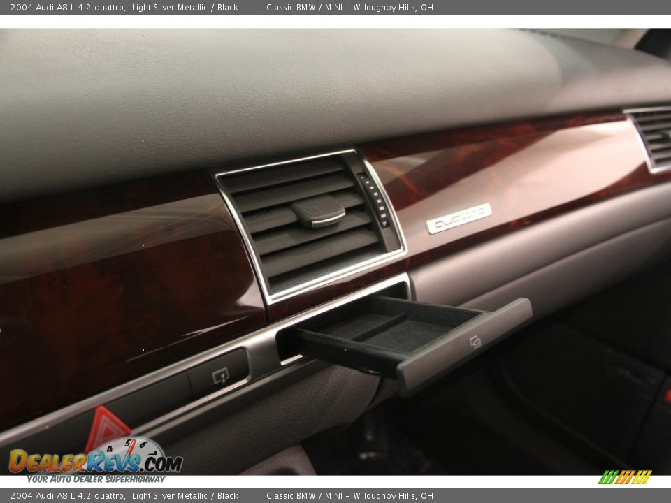 2004 Audi A8 L 4.2 quattro Light Silver Metallic / Black Photo #18