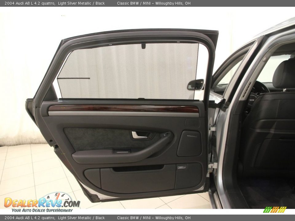 2004 Audi A8 L 4.2 quattro Light Silver Metallic / Black Photo #24