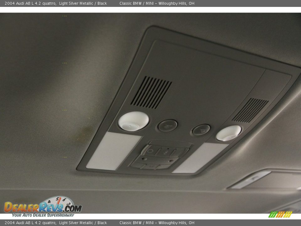 2004 Audi A8 L 4.2 quattro Light Silver Metallic / Black Photo #26