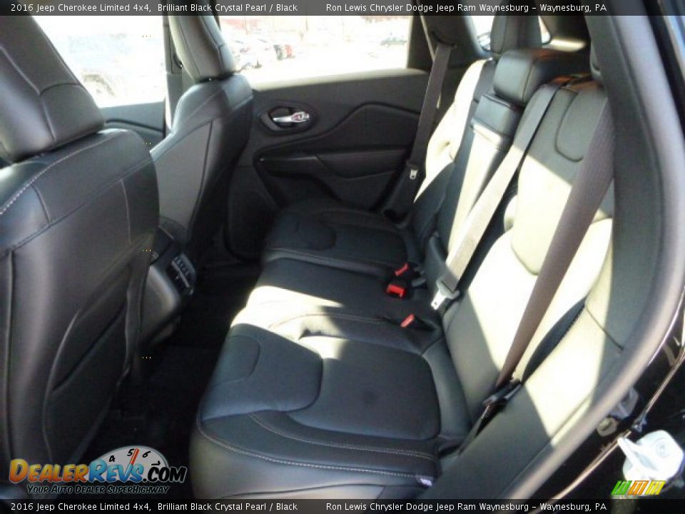 2016 Jeep Cherokee Limited 4x4 Brilliant Black Crystal Pearl / Black Photo #3