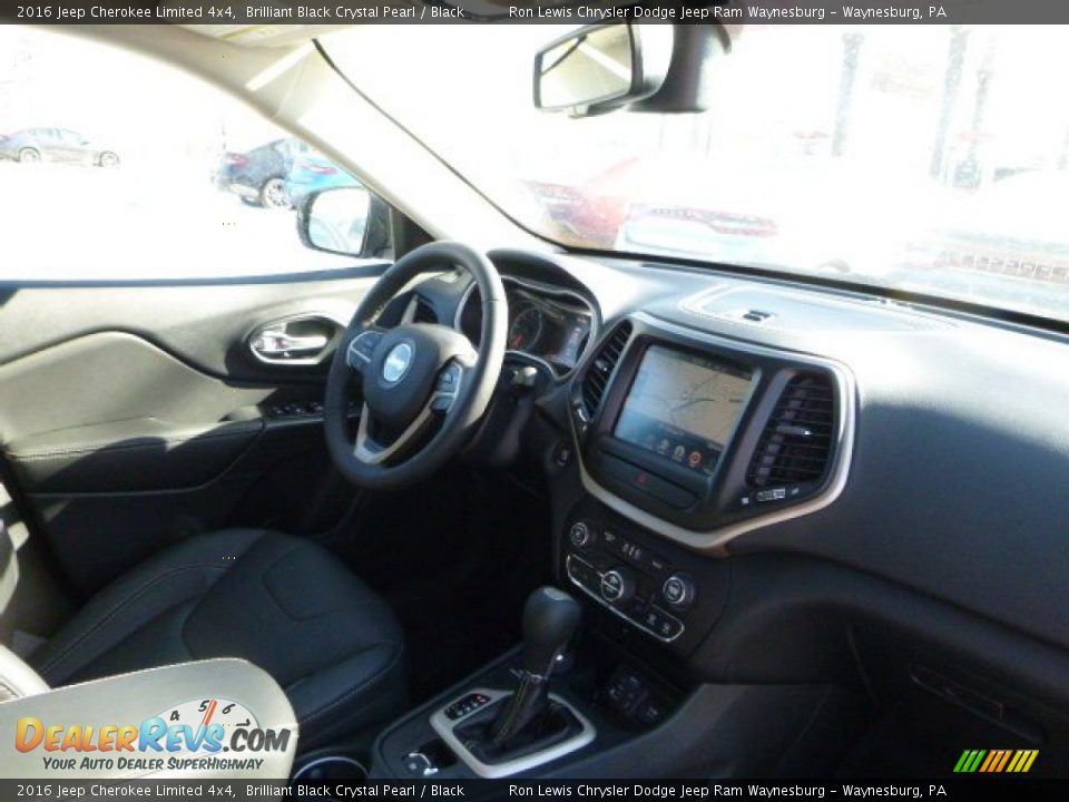 2016 Jeep Cherokee Limited 4x4 Brilliant Black Crystal Pearl / Black Photo #9