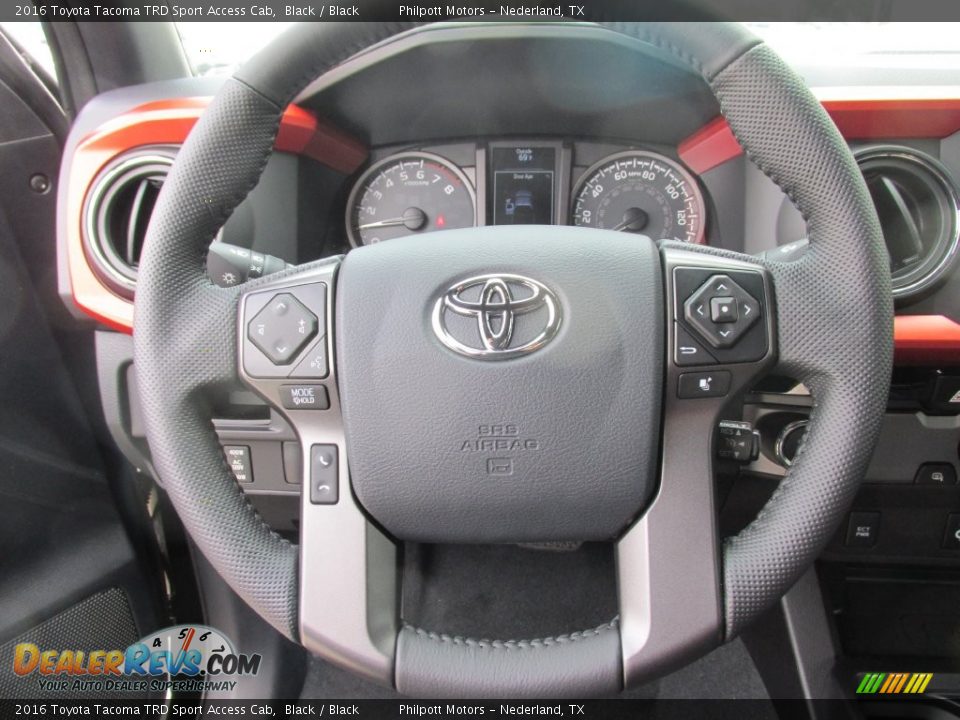 2016 Toyota Tacoma TRD Sport Access Cab Black / Black Photo #31