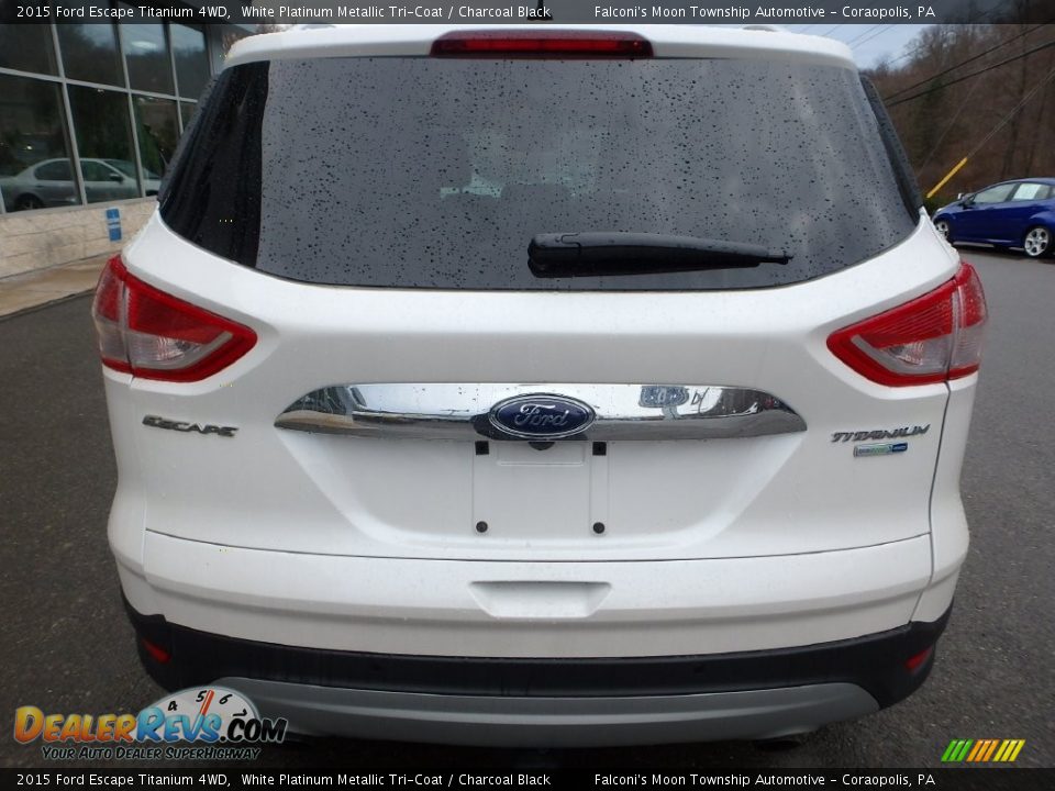 2015 Ford Escape Titanium 4WD White Platinum Metallic Tri-Coat / Charcoal Black Photo #6