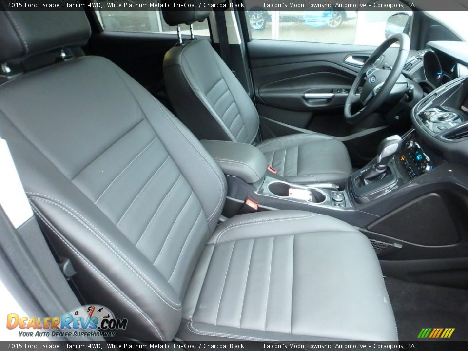 2015 Ford Escape Titanium 4WD White Platinum Metallic Tri-Coat / Charcoal Black Photo #10