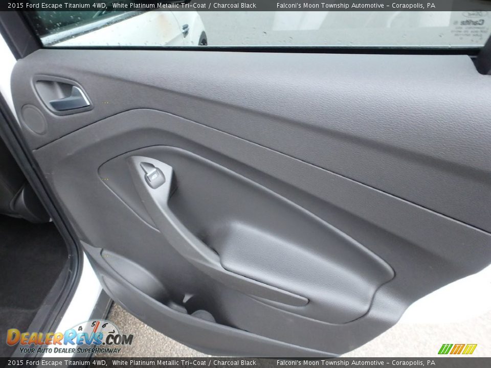 2015 Ford Escape Titanium 4WD White Platinum Metallic Tri-Coat / Charcoal Black Photo #15