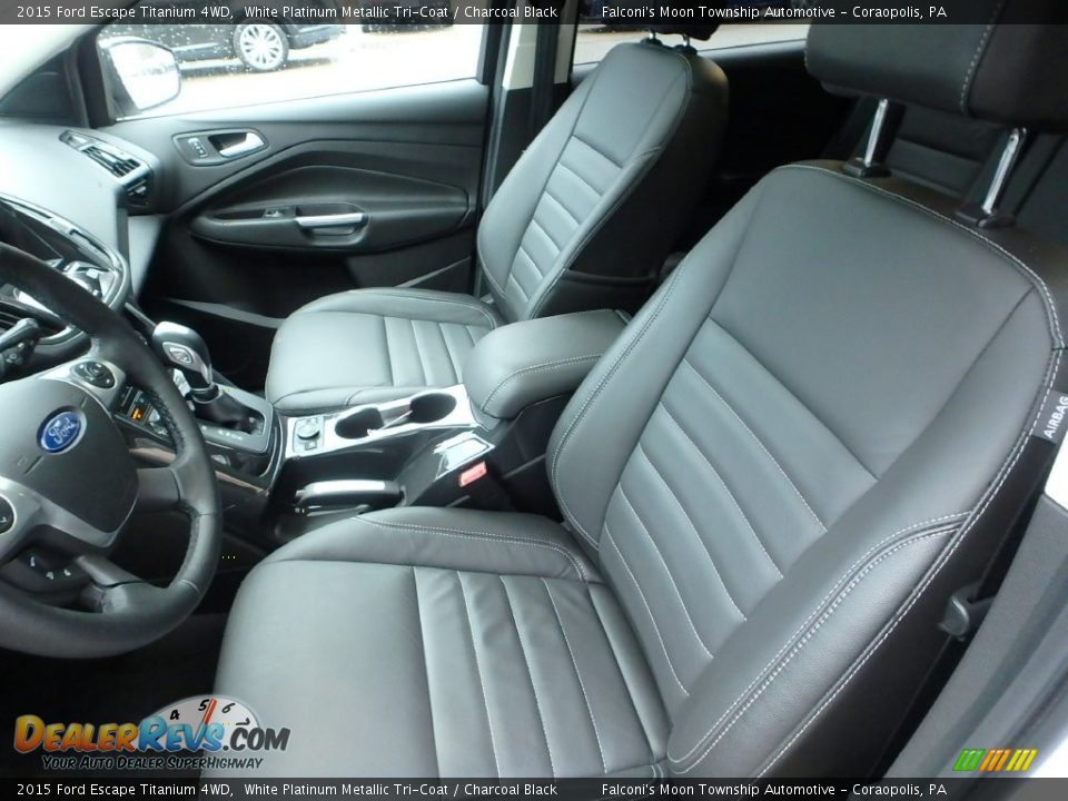 2015 Ford Escape Titanium 4WD White Platinum Metallic Tri-Coat / Charcoal Black Photo #16
