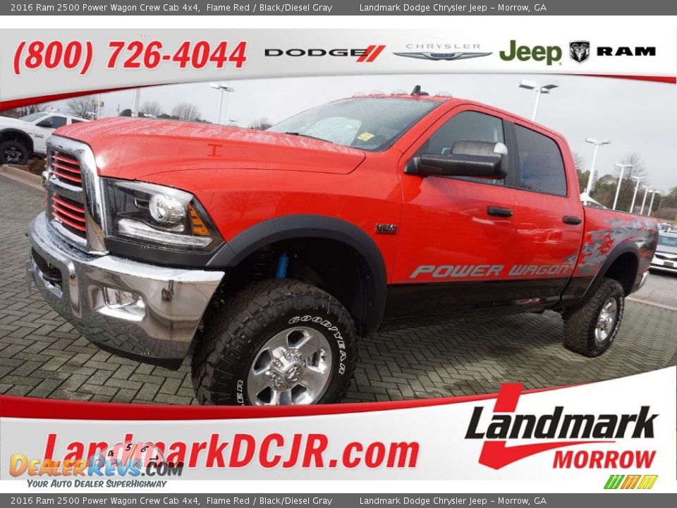 2016 Ram 2500 Power Wagon Crew Cab 4x4 Flame Red / Black/Diesel Gray Photo #1