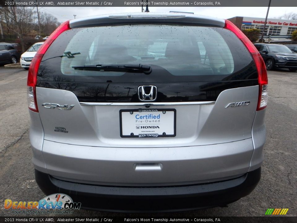 2013 Honda CR-V LX AWD Alabaster Silver Metallic / Gray Photo #4