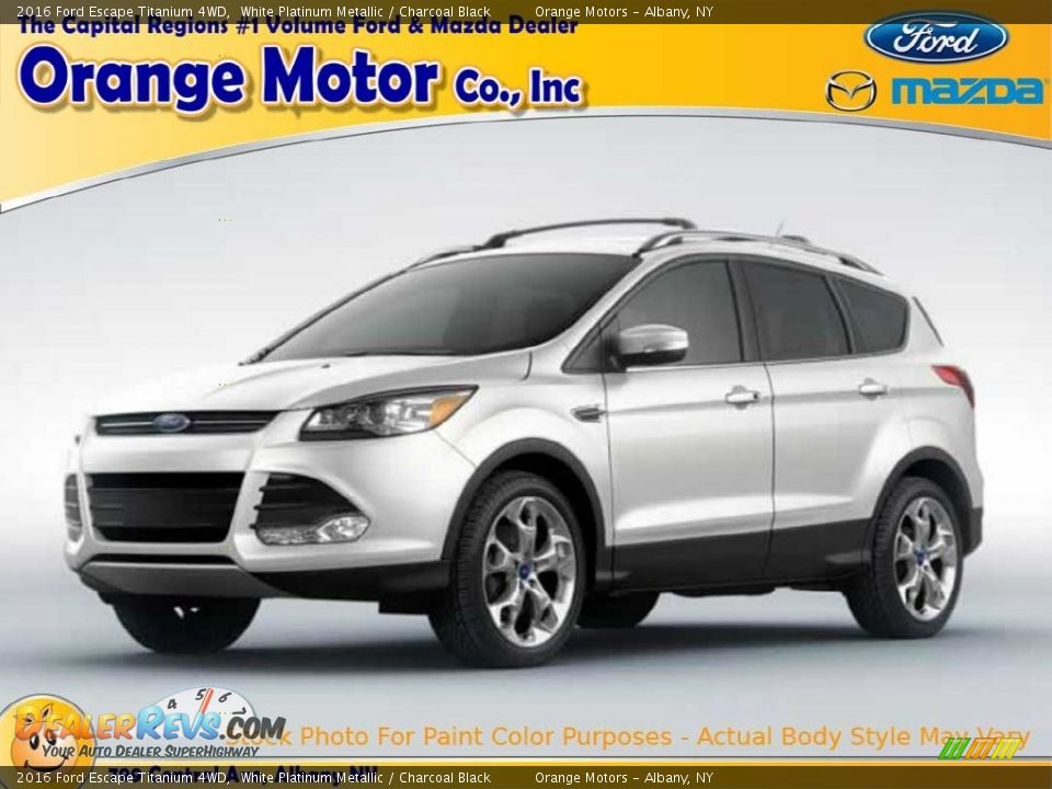 2016 Ford Escape Titanium 4WD White Platinum Metallic / Charcoal Black Photo #1