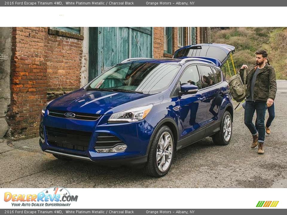 2016 Ford Escape Titanium 4WD White Platinum Metallic / Charcoal Black Photo #2
