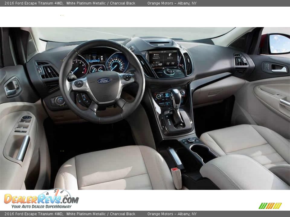 2016 Ford Escape Titanium 4WD White Platinum Metallic / Charcoal Black Photo #7