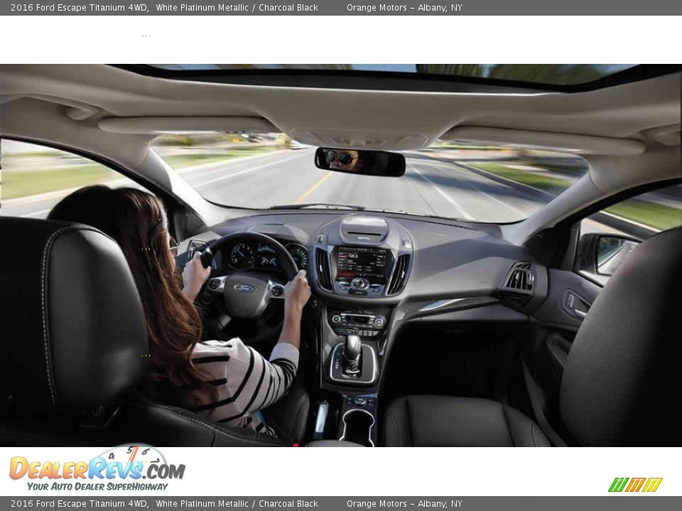 2016 Ford Escape Titanium 4WD White Platinum Metallic / Charcoal Black Photo #10