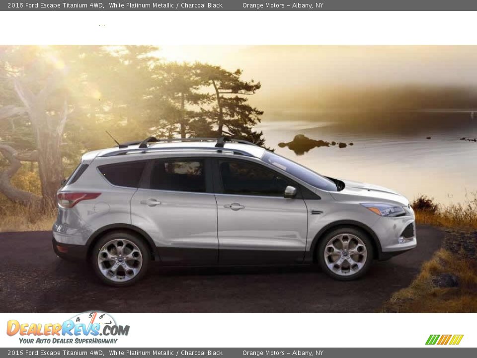2016 Ford Escape Titanium 4WD White Platinum Metallic / Charcoal Black Photo #14