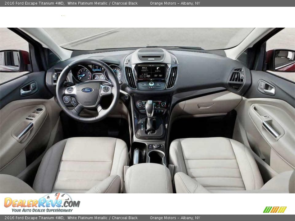 2016 Ford Escape Titanium 4WD White Platinum Metallic / Charcoal Black Photo #15
