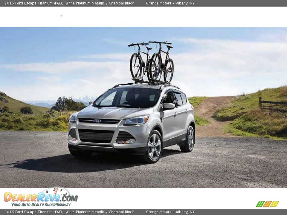 2016 Ford Escape Titanium 4WD White Platinum Metallic / Charcoal Black Photo #17