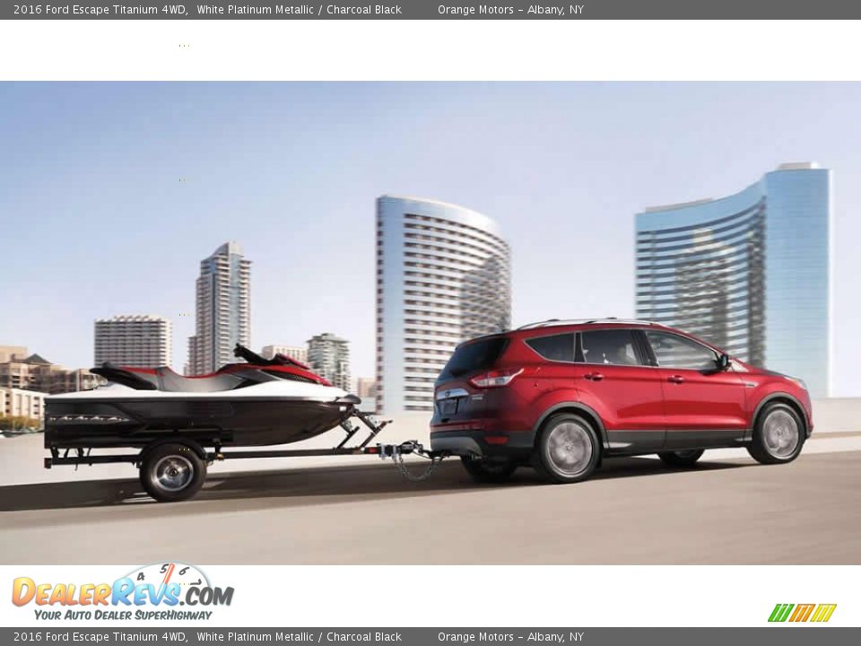 2016 Ford Escape Titanium 4WD White Platinum Metallic / Charcoal Black Photo #18
