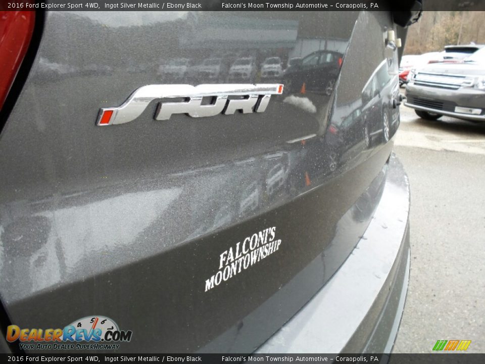 2016 Ford Explorer Sport 4WD Ingot Silver Metallic / Ebony Black Photo #8