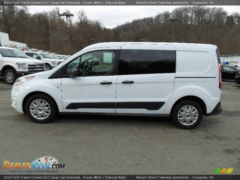 Frozen White 2016 Ford Transit Connect XLT Cargo Van Extended Photo #1