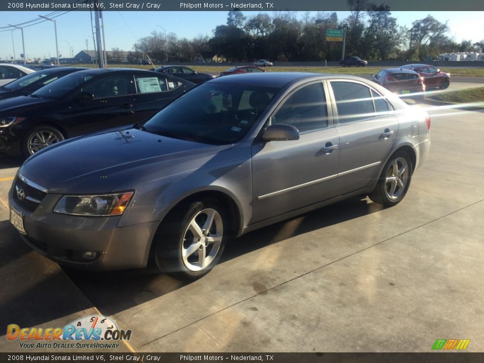 2008 Hyundai Sonata Limited V6 Steel Gray / Gray Photo #2