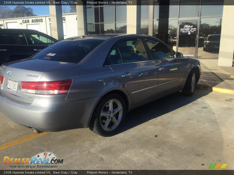 2008 Hyundai Sonata Limited V6 Steel Gray / Gray Photo #4