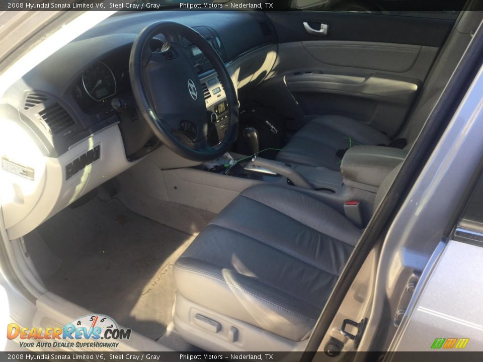 2008 Hyundai Sonata Limited V6 Steel Gray / Gray Photo #7