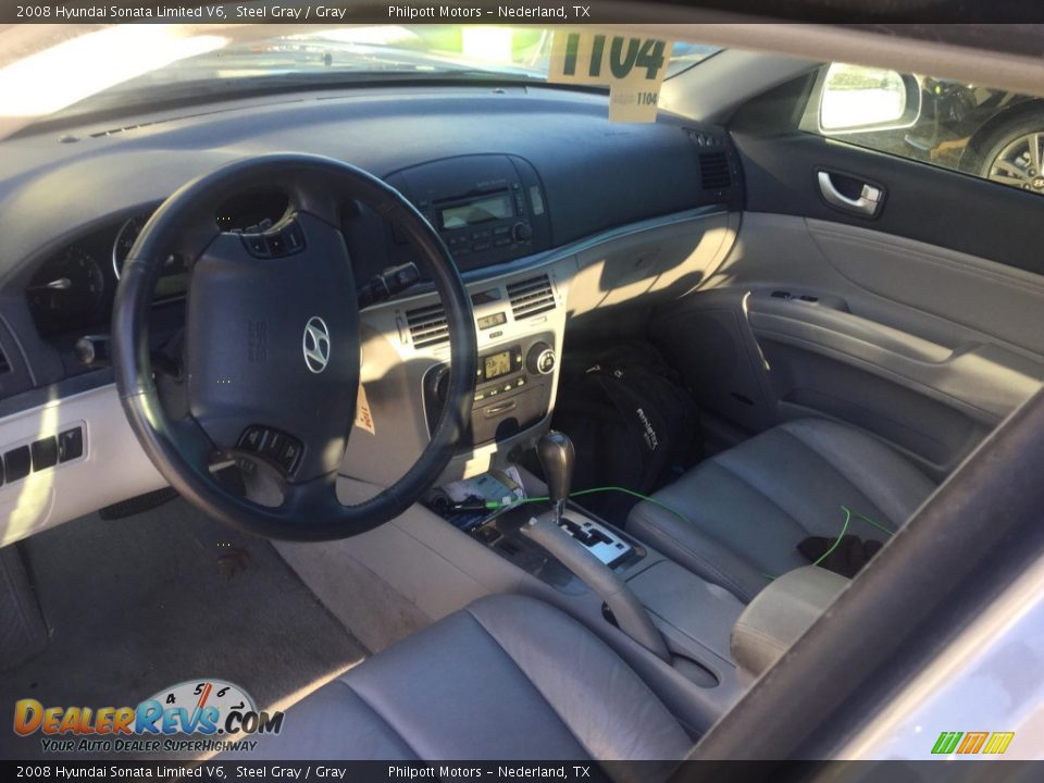 2008 Hyundai Sonata Limited V6 Steel Gray / Gray Photo #8