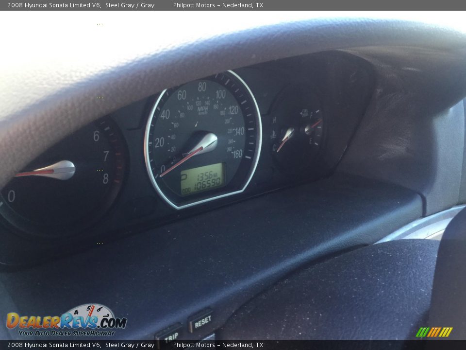 2008 Hyundai Sonata Limited V6 Steel Gray / Gray Photo #9
