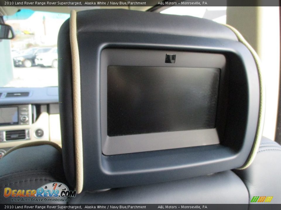 2010 Land Rover Range Rover Supercharged Alaska White / Navy Blue/Parchment Photo #15