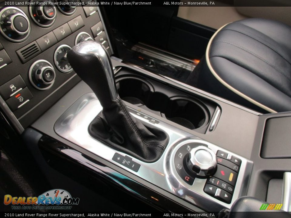 2010 Land Rover Range Rover Supercharged Alaska White / Navy Blue/Parchment Photo #17