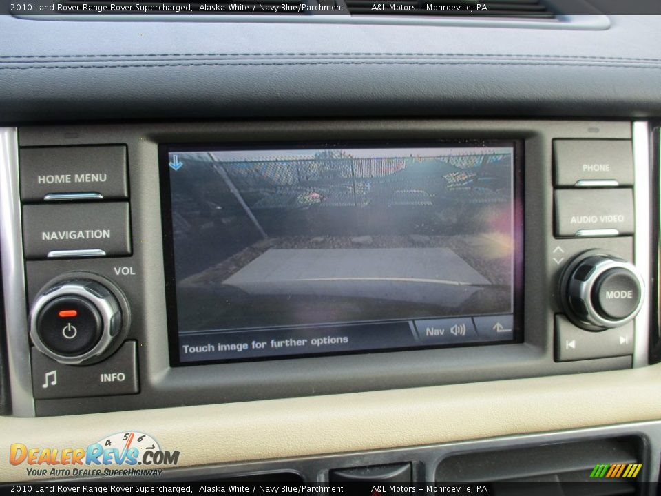 2010 Land Rover Range Rover Supercharged Alaska White / Navy Blue/Parchment Photo #19
