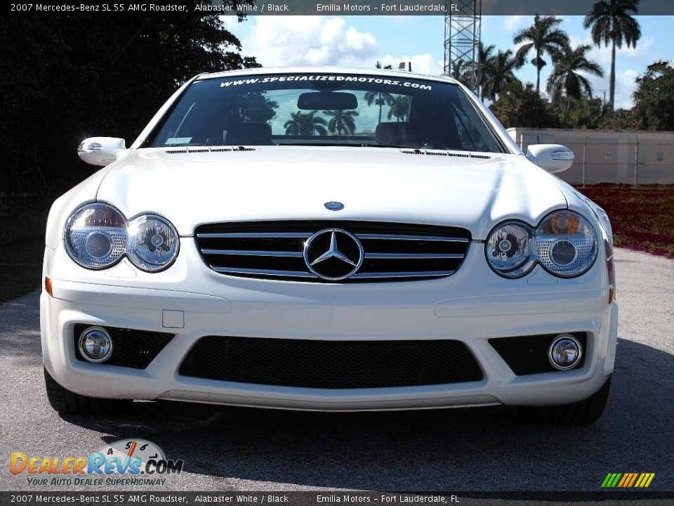 2007 Mercedes-Benz SL 55 AMG Roadster Alabaster White / Black Photo #3
