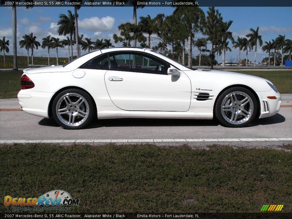 Alabaster White 2007 Mercedes-Benz SL 55 AMG Roadster Photo #4