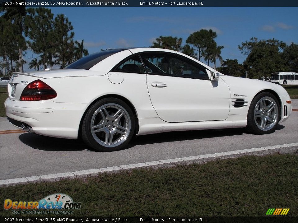 2007 Mercedes-Benz SL 55 AMG Roadster Alabaster White / Black Photo #5