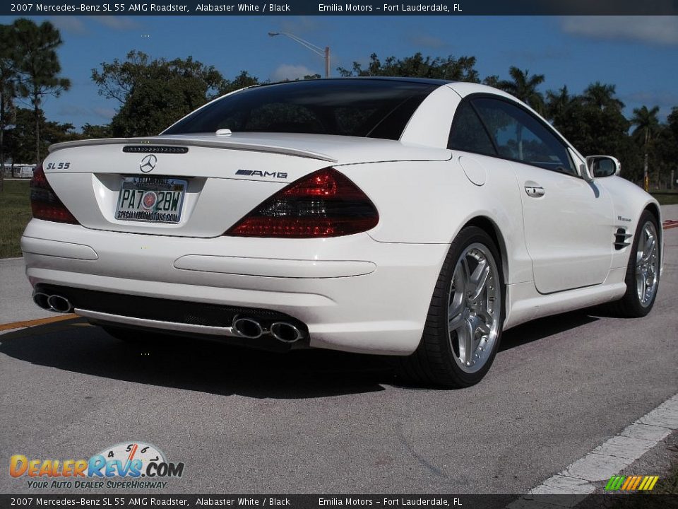 2007 Mercedes-Benz SL 55 AMG Roadster Alabaster White / Black Photo #7