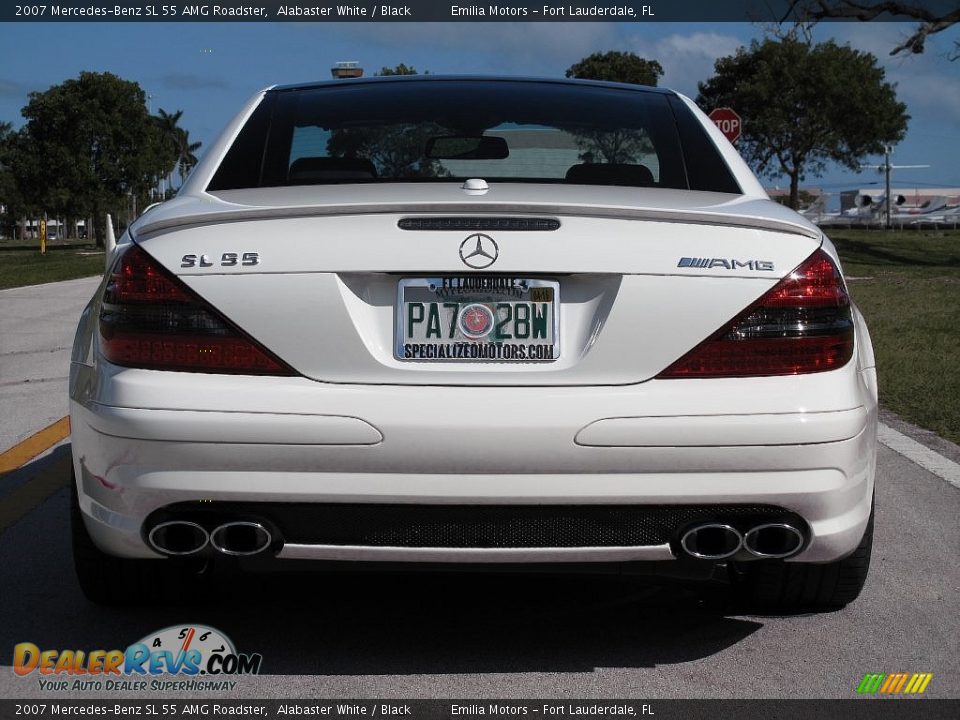 2007 Mercedes-Benz SL 55 AMG Roadster Alabaster White / Black Photo #8