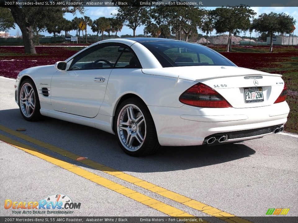 2007 Mercedes-Benz SL 55 AMG Roadster Alabaster White / Black Photo #9