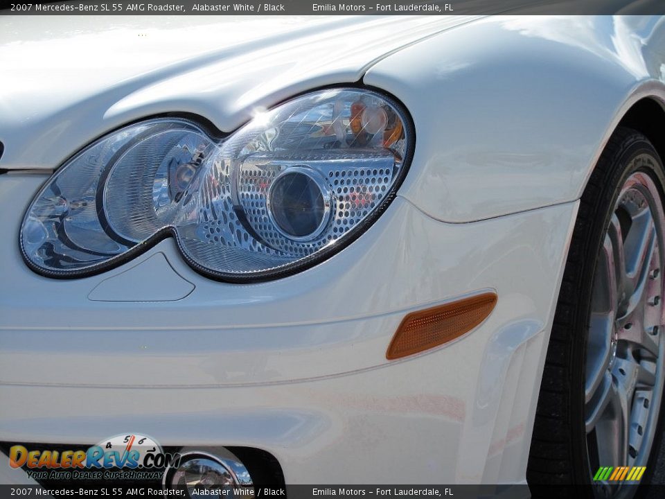 2007 Mercedes-Benz SL 55 AMG Roadster Alabaster White / Black Photo #12