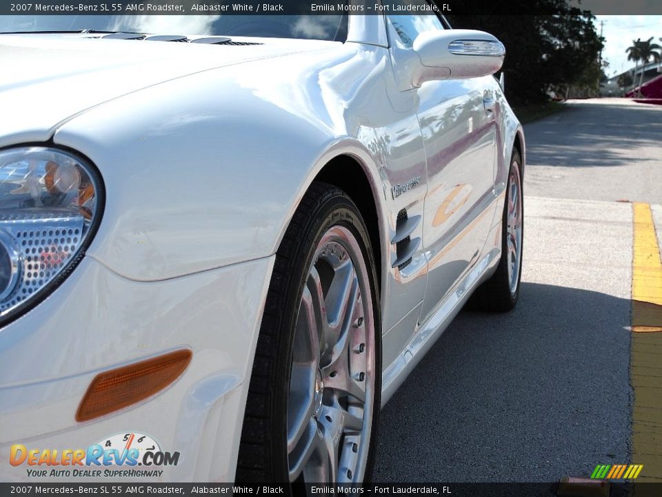 2007 Mercedes-Benz SL 55 AMG Roadster Alabaster White / Black Photo #13