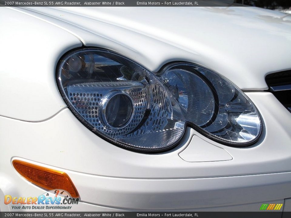 2007 Mercedes-Benz SL 55 AMG Roadster Alabaster White / Black Photo #14