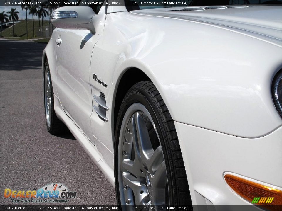 2007 Mercedes-Benz SL 55 AMG Roadster Alabaster White / Black Photo #15